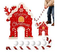 Best Christmas Game - Candy Cane Golf Game Set(Candy Stick +House Goal+6 Balls), Mini Golf Course Set Indoor Family Games for Adults Kids