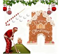 Best Christmas Game: Gingerbread Golf Game Set Christmas Mini Gingerbread House Goal Portable Party Game Creative Gift