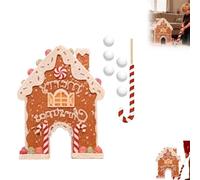 Best Christmas Game - Gingerbread Golf Game Set, Indoor Golf Decor Halloween Ginger Bread House Kit, Add a Twist of Laughter and Fun to Your Holiday Gatherings(1pc)