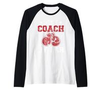 Best Coach By Par Vintage Boxer Athletes Boxing Coach Raglan Baseball Tee