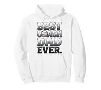 Best Coach Dad Ever Baseball Worn Print Pullover Hoodie