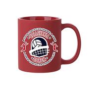 Best Coach Gift, Volleyball Coach Gift, A Good Coach Can Change a Life, Christmas, Volleyball Game Gift Tea Cocoa Soup Daily use 11oz Ceramic Full Coloured Frosted Coffee Mug. (Red)