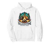 Best Coolest Yellowstone National Park Camping Retro Pullover Hoodie