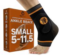 Best Copper Infused Compression Ankle Brace, Silicone Ankle Support w/ Anti-Microbial Copper. Plantar Fasciitis, Foot, & Achilles Tendon Pain Relief. Prevent and Support Ankle Injuries & Soreness - S