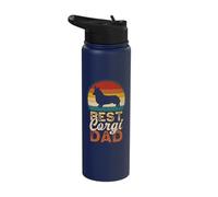 Best Corgi Dad, Father's Day, Welsh Corgi Daddy Stainless Steel Insulated Water Bottle