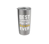 Best Cornhole Partner Ever Cornhole Partner Appreciation Stainless Steel Insulated Tumbler