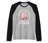 Best Cowgirls are Born in September Western Birthday Gift Raglan Baseball Tee