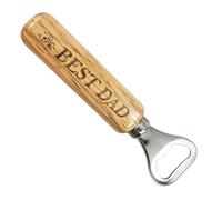 Best Dad Beer Bottle Opener, Fathers Day Daddy Gifts from Daughter Son, Wooden Engraved Dad Bottle Opener Gift for Daddy Uncle Grandpa Father's Day Birthday Christmas Retirement Anniversary