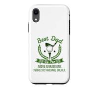 Best Dad by Par Above Average Dad Golfer Golf Green Hole One Case for iPhone XR