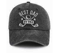 Best Dad by Par Hats for Men, Adjustable Embroidered Golf Papa Baseball Cap