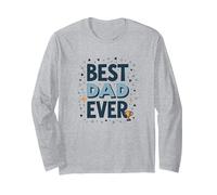 Best Dad Ever: Celebratory Father's Day Trophy Design Long Sleeve T-Shirt, Adult Unisex, Heather Grey, XL