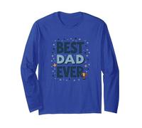 Best Dad Ever: Celebratory Father's Day Trophy Design Long Sleeve T-Shirt, Adult Unisex, Royal Blue, L