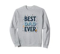 Best Dad Ever: Celebratory Father's Day Trophy Design Sweatshirt, Adult Unisex, Heather Grey, M