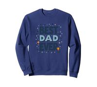 Best Dad Ever: Celebratory Father's Day Trophy Design Sweatshirt, Adult Unisex, Navy, M