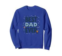 Best Dad Ever: Celebratory Father's Day Trophy Design Sweatshirt, Adult Unisex, Royal Blue, XL