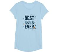 Best Dad Ever: Celebratory Father's Day Trophy Design T-Shirt, Girls, Baby Blue, Large