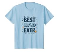 Best Dad Ever: Celebratory Father's Day Trophy Design T-Shirt, Kids, Baby Blue, 3 Years