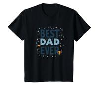 Best Dad Ever: Celebratory Father's Day Trophy Design T-Shirt, Kids, Black, 3 Years