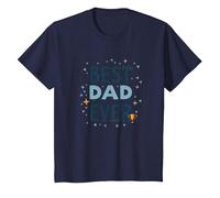 Best Dad Ever: Celebratory Father's Day Trophy Design T-Shirt, Kids, Navy, 4 Years
