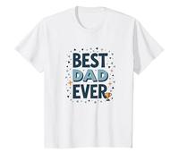 Best Dad Ever: Celebratory Father's Day Trophy Design T-Shirt, Kids, White, 8 Years