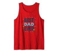 Best Dad Ever: Celebratory Father's Day Trophy Design Tank Top, Men, Red, M