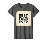 Best Dad Ever Daddy Gift Father's Day Retro Coffee Lover T-Shirt, Women, Asphalt Grey, 3X-Large