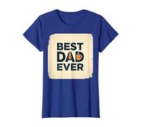 Best Dad Ever Daddy Gift Father's Day Retro Coffee Lover T-Shirt, Women, Royal Blue, Medium