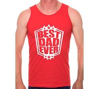 Best Dad Ever Father's Day Vest Tank Gym Top Large Red