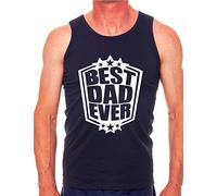 Best Dad Ever Father's Day Vest Tank Gym Top XX-Large Navy Blue