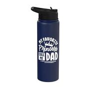 Best Dad Ever from Daughter Fathers Day Husband Funny Papa Stainless Steel Insulated Water Bottle