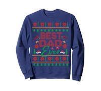 Best Dad Ever Funny Christmas Fair Isle Ugly Style Xmas Sweatshirt