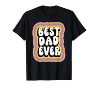 Best Dad Ever Groovy Style Daddy Funny Fathers Day Value Graphic T-Shirt, Men, Black, M