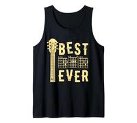 Best Dad Ever Guitar Chord Music Retro Fathers Day Musical Tank Top