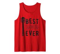 Best Dad Ever Guitar Chord Music Retro Fathers Day Musical Tank Top