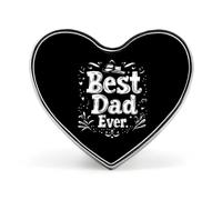 Best Dad Ever Heart Badge Pin Metal Reel Pins Memorial Brooch Button Lapel Pins for Backpack Wedding