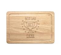 Best Dad Ever No.1 Rectangular Wooden Chopping Board