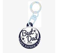 Best Dad Ever Round Acrylic Pet Tag â€“ Durable and Stylish Pet Identification Tag with Colorful Chain for Dogs and Cats
