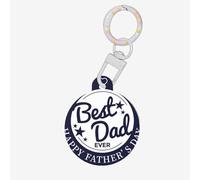 Best Dad Ever Round Acrylic Pet Tag â€“ Durable and Stylish Pet Identification Tag with Colorful Chain for Dogs and Cats