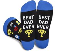 Best Dad Ever Socks for Men from Daughter Son - Funny Novelty Fathers Day Birthday Gifts for Him Daddy Step Dad - Fun Happy Silly Funky Odd Socks Personalised Gift Ideas Christmas Stocking Fillers