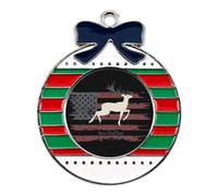 Best Dad Ever U.S. Flag Christmas Pendants Xmas Tree Alloy Decorative Hanging Ornaments for Holiday Home Party Circular