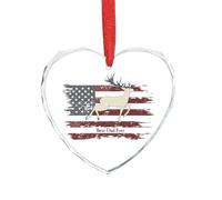 Best Dad Ever U.S. Flag Christmas Pendants Xmas Tree Heart Glass Decorative Hanging Ornaments for Holiday Home Party