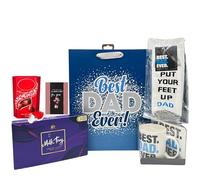 Best Dad Gift Hamper with Lin.dt & Cad.bury Chocolates, 'Best Dad' Mug, Socks for Men & More - Ideal for Birthday, Christmas, Father’s Day, Thank You, Get Well Soon and Other Occasions