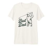 Best Dad Golfing Silhouette for Proud Golf Fathers Premium T-Shirt
