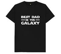 Best Dad in The Galaxy Kids Womens Mens T Shirt Large Black