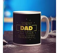 Best Dad in The Galaxy Mug - Fun Present for Birthday, Christmas, Father's Day - Gift for Dad from Son, Daughter - 11oz Ceramic Cup