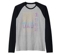 Best dad in The World Dad Since 1962 Father's Day Raglan Baseball Tee
