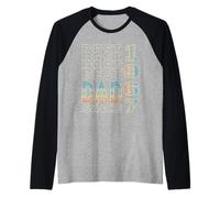 Best dad in the World Dad Since 1967 Father's Day Raglan Baseball Tee