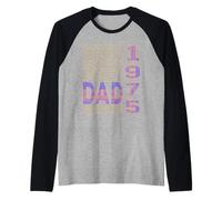 Best dad in The World Dad Since 1975 Father's Day Raglan Baseball Tee