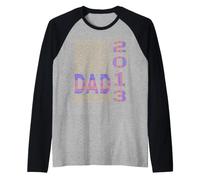 Best dad in the World Dad Since 2013 Father's Day Raglan Baseball Tee