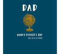 Best Dad In The World Happy Father's Day Greeting Card Fathers Day Cards